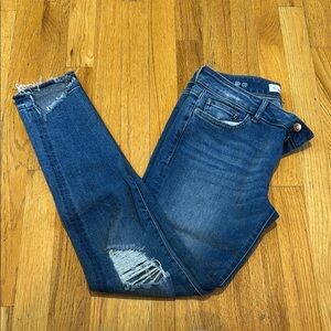 DL1961 Stylish Blue Distressed Women Emma Power Legging Skinny Jeans Size 28